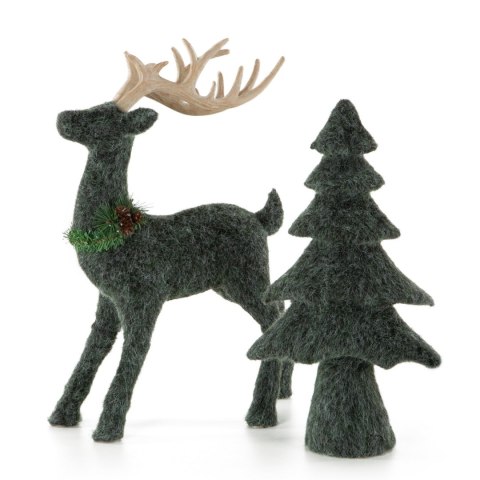 FIGURKA EUROFIRANY ŚWIATECZNA 163A 24 X 12 X 43 CM CIEMNOZIELONY