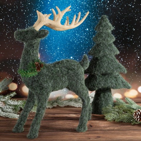 FIGURKA EUROFIRANY ŚWIATECZNA 163A 24 X 12 X 43 CM CIEMNOZIELONY