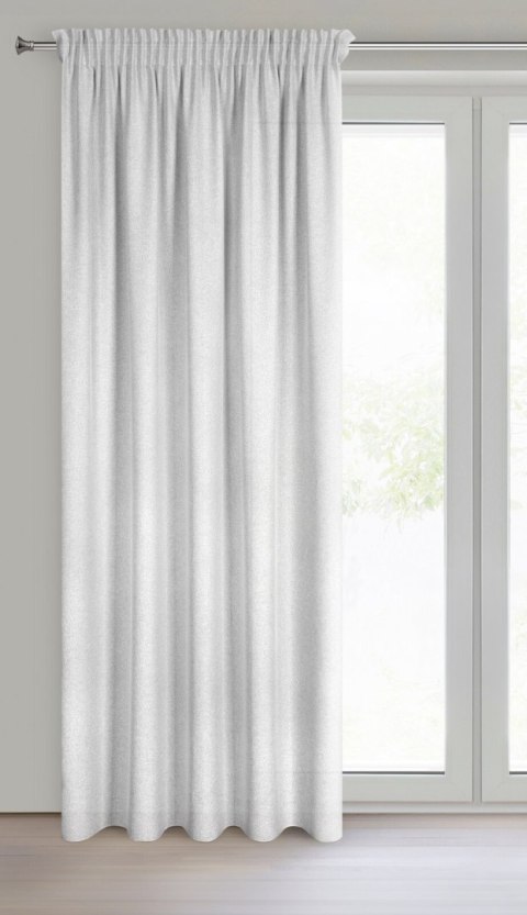 ZASŁONA GOTOWA EUROFIRANY ERIS NA TAŚMIE 140 X 270 CM SREBRNY