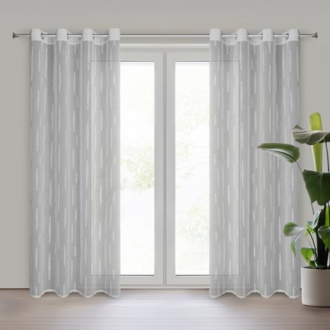 ZASŁONA GOTOWA EUROFIRANY ALENI 140 X 250 CM SREBRNY