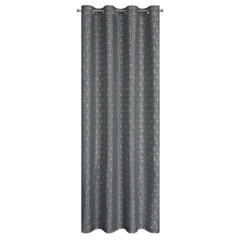 ZASŁONA GOTOWA EUROFIRANY SEMI 140 X 250 CM STALOWY