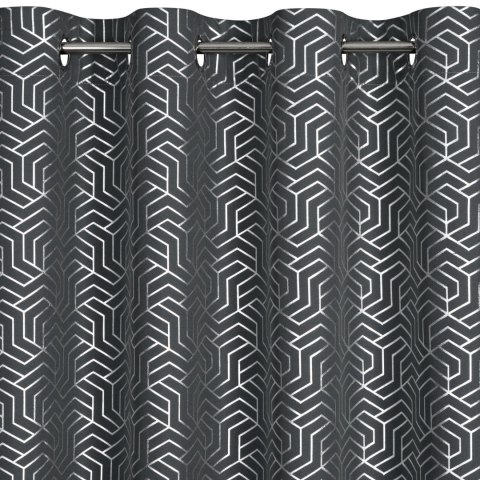 ZASŁONA GOTOWA EUROFIRANY SEMI 140 X 250 CM STALOWY