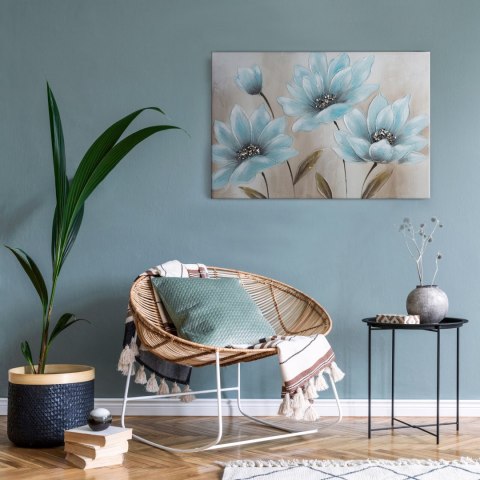 OBRAZ 655 90 X 60 CM SZAROBŁĘKITNY