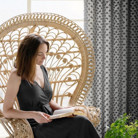 ZASŁONA GOTOWA EUROFIRANY AURELIA 135 X 250 CM CZARNY