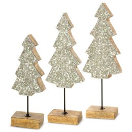 FIGURKA EUROFIRANY ŚWIATECZNA D14 9 X 5 X 23 CM SREBRNY