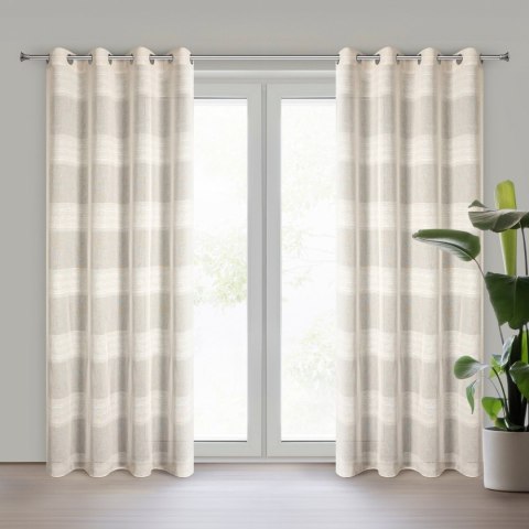 ZASŁONA GOTOWA EUROFIRANY AGATA 140 X 250 CM BEŻOWY