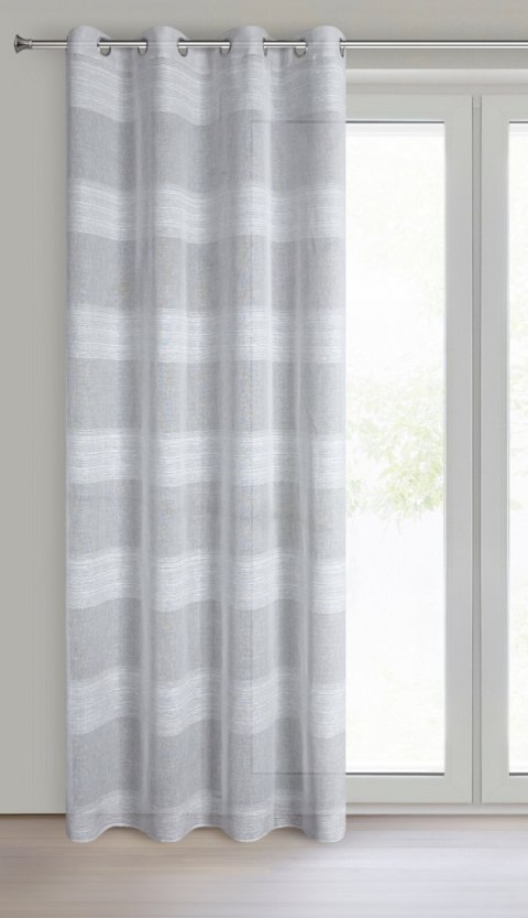 ZASŁONA GOTOWA EUROFIRANY   AGATA 140 X 250 CM SREBRNY