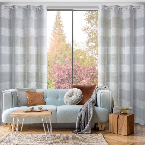 ZASŁONA GOTOWA EUROFIRANY   AGATA 140 X 250 CM SREBRNY