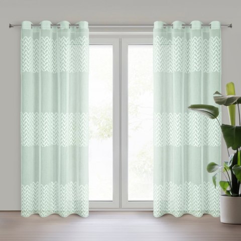 ZASŁONA GOTOWA EUROFIRANY ESTERI 140 X 250 CM MIĘTOWY