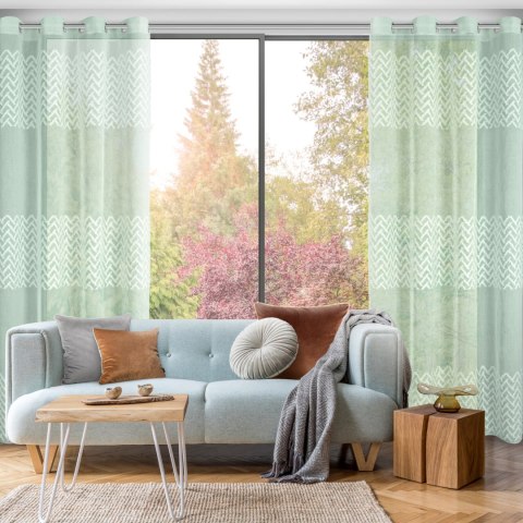 ZASŁONA GOTOWA EUROFIRANY ESTERI 140 X 250 CM MIĘTOWY