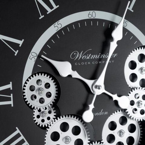 ZEGAR EUROFIRANY DEKORACYJNY 85 48 X 8 X 48 CM CZARNY