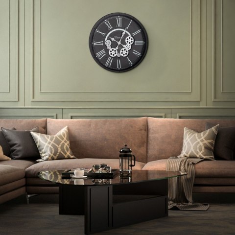 ZEGAR EUROFIRANY DEKORACYJNY 85 48 X 8 X 48 CM CZARNY