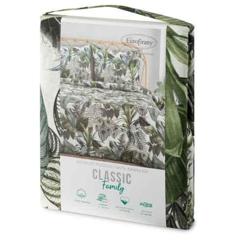 KOMPLET POŚCIELI BAWEŁNIANEJ DAVOS 220 X 200 CM ZIELONY