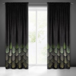 ZASŁONA GOTOWA EUROFIRANY ANGELINA NA TAŚMIE 140 X 270 CM CZARNY