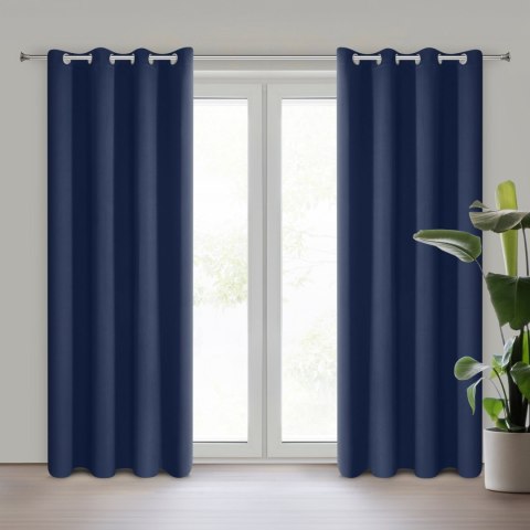 ZASŁONA   GOTOWA EUROFIRANY LOGAN 135 X 270 CM GRANATOWY