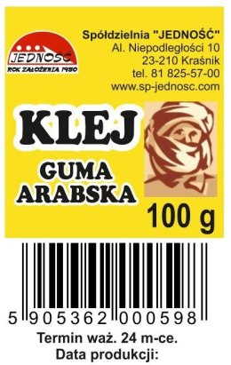 Klej guma arabska 100gr butelczka plastikowa JEDNOŚĆ