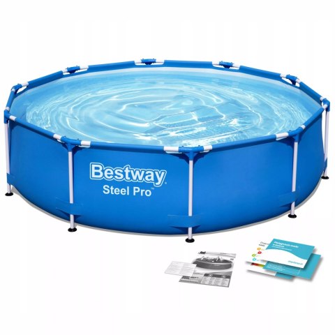Basen stelażowy ogrodowy okrągły 305 x 76cm Bestway 56677