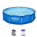 Basen stelażowy z pompą flirtującą ogrodowy okrągły Bestway 56679