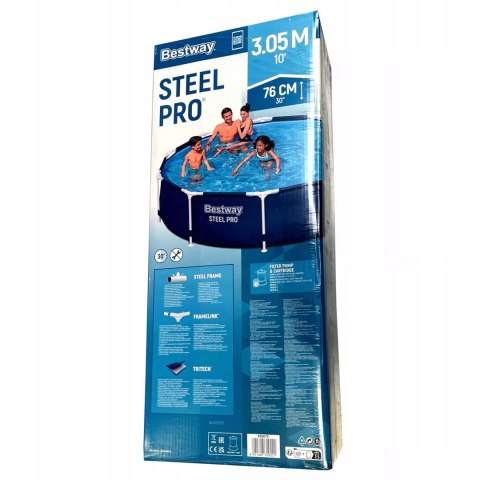 Basen stelażowy z pompą flirtującą ogrodowy okrągły Bestway 56679