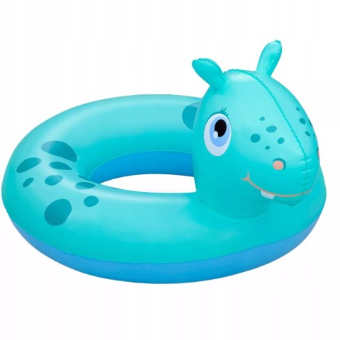 Kółko koło dmuchane do pływania 3-6 lat niebieski hipopotam Bestway 36464N