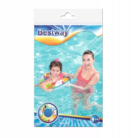 Kółko koło dmuchane do pływania dla dzieci 3-6 lat pingwin Bestway 36113P