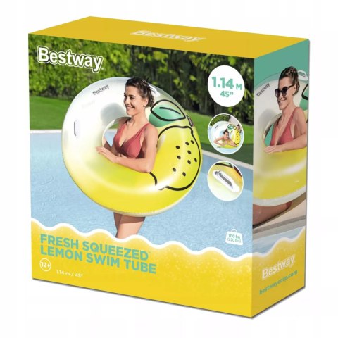 Koło nadmuchiwane do pływania cytrynka 100kg Bestway 36448