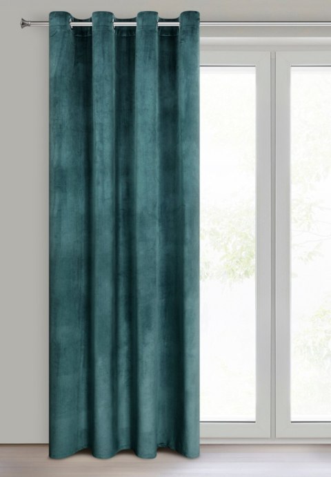 ZASŁONA EUROFIRANY GOTOWA MELANIE 140 X 270 CM CIEMNONIEBIESKI