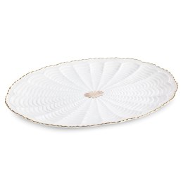 PATERA EUROFIRANY DEKORACYJNA GAIA (04) 41 X 28 X 3 CM KREMOWY