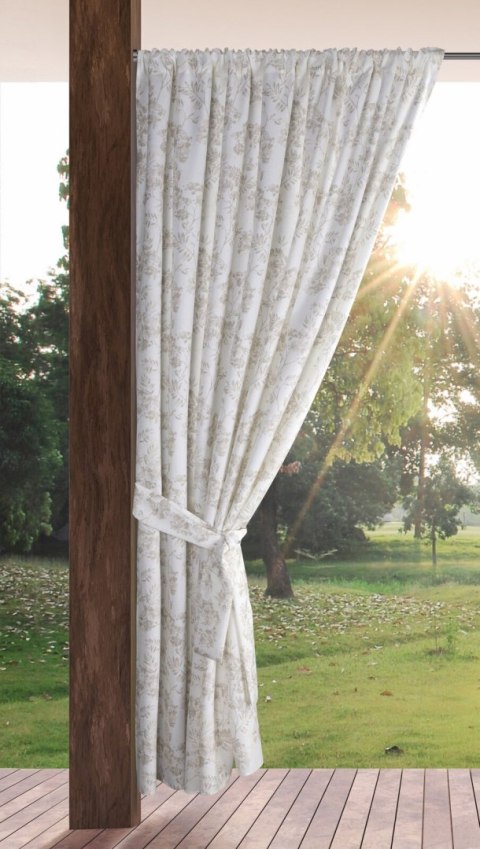 ZASŁONA EUROFIRANY GOTOWA GARDEN 12 NA TAŚMIE 155 X 200 CM KREMOWY