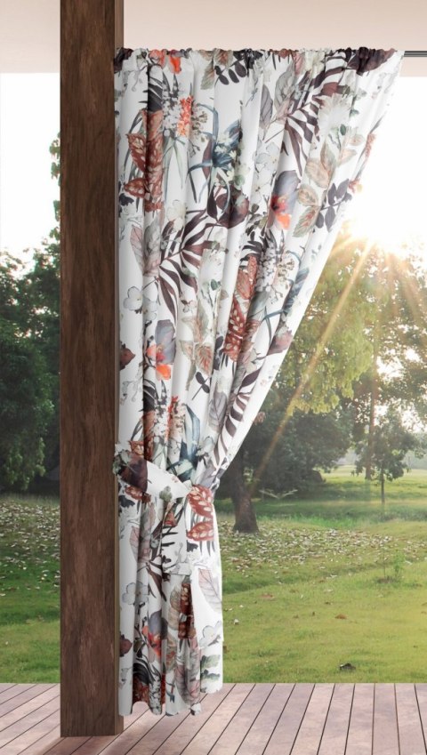 ZASŁONA EUROFIRANY GOTOWA GARDEN 21 NA TAŚMIE 155 X 200 CM BIAŁY