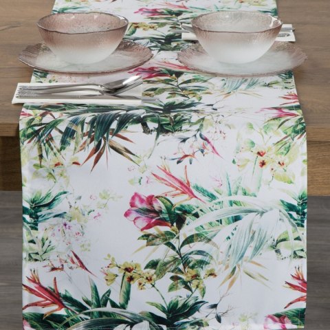 OBRUS GARDEN 40 X 140 CM BIAŁY