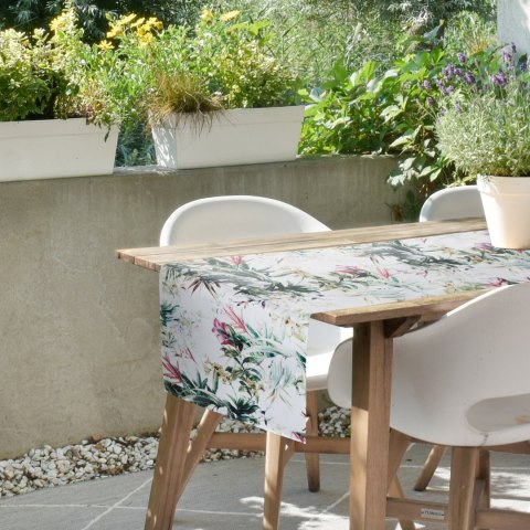 OBRUS GARDEN 40 X 140 CM BIAŁY