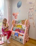 REGAŁ MONTESSORI NA KSIĄŻKI PÓŁKA SZAFKA ORGANIZER POKÓJ DZIECIĘCY ŻYRAFKA RÓŻOWY Z33R