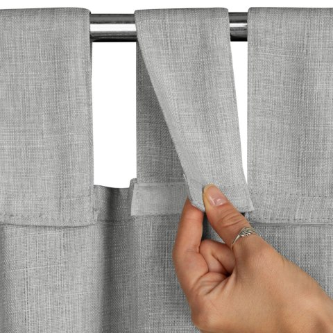 ZASŁONA GOTOWA GARDEN NA SZELKACH 155 X 220 CM SREBRNY