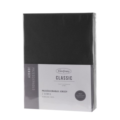 PRZEŚCIERADŁO JERSEY3 90 X 200 X 25 CM CZARNY