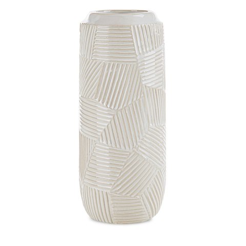 WAZON DEKORACYJNY EUROFIRANY ROMINA (03) 12 X 12 X 30 CM KREMOWY
