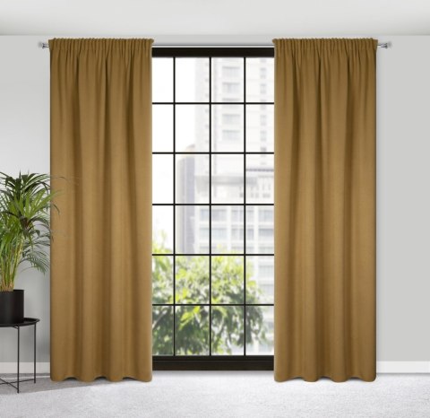 ZASŁONA GOTOWA CARLO NA TAŚMIE 130 X 300 CM MIODOWY