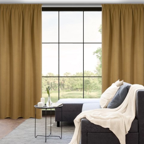 ZASŁONA GOTOWA CARLO NA TAŚMIE 130 X 300 CM MIODOWY