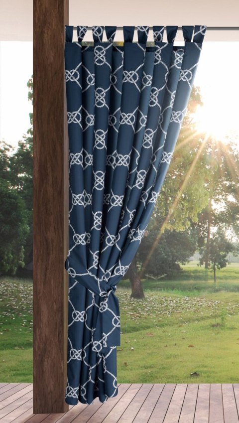 ZASŁONA GOTOWA GARDEN 14 NA SZELKACH 155 X 220 CM GRANATOWY