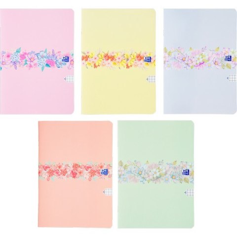 Zeszyt_Oxford Flowers A4 60 kartek kratka 5x5 mm Mix 400181451