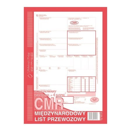 800-2 CMR międzynarodowy list przewozowy (1+4), A4 80 kartek, MICHALCZYK&PROKOP