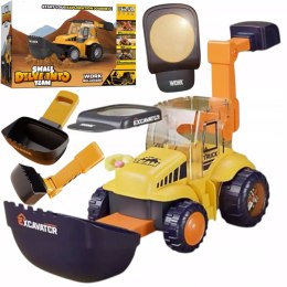 Edukacyjna koparka 4w1 dla dzieci lupa kompas łopatka do piasku 3+ TT9169