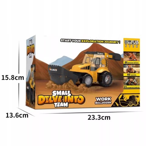 Edukacyjna koparka 4w1 dla dzieci lupa kompas łopatka do piasku 3+ TT9169