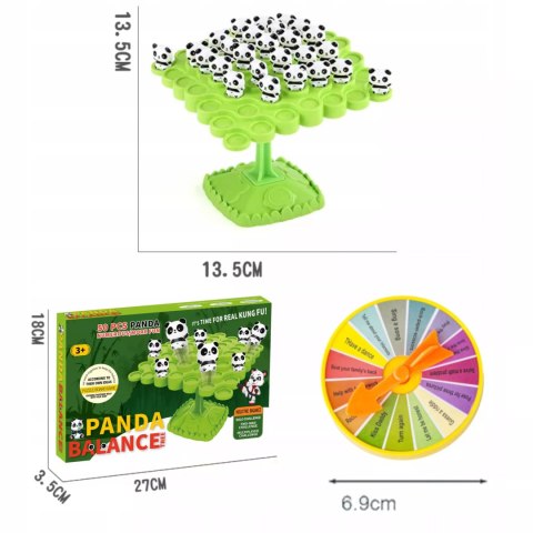 Gra Zręcznościowa Balansujące Skaczące Pandy Drzewo 50el dla dzieci 97A