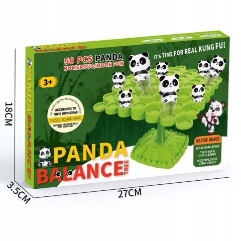 Gra Zręcznościowa Balansujące Skaczące Pandy Drzewo 50el dla dzieci 97A