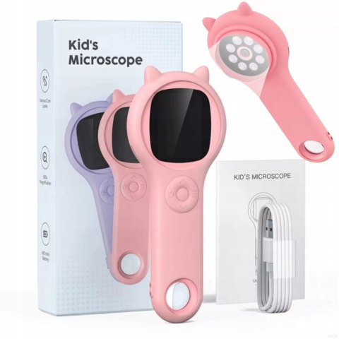 Przenośny ręczny mikroskop elektroniczny dla dzieci 500x 2'' aparat 355R