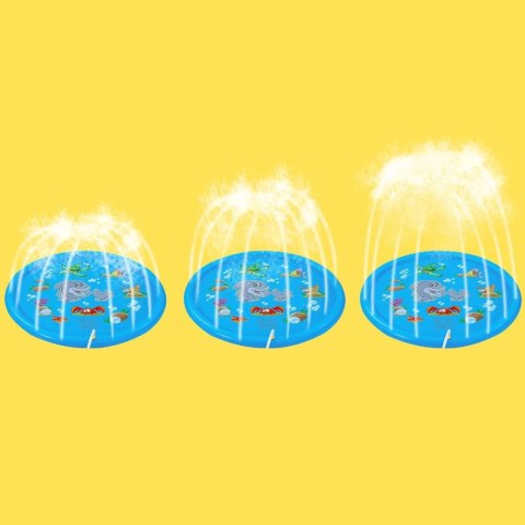 Brodzik letnia mata wodna fontanna 150 cm zraszacz delfin ślizgawka 1657