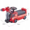 Jeździk 2w1 straż pożarna autka parking dźwig dźwięk pistolet na wodę ZH921