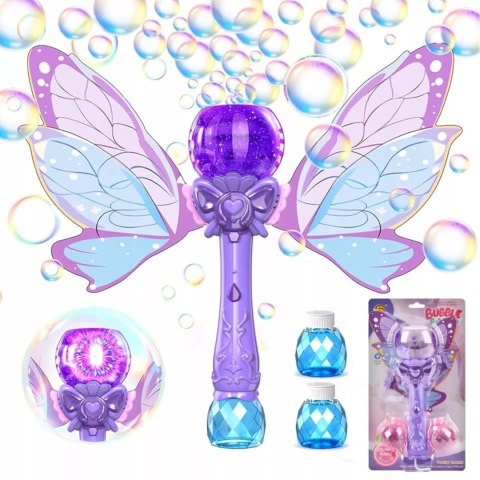 Różdżka motyl do baniek mydlanych ze skrzydłami bańki światła MY232-2