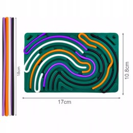 Sensoryczna tablica aktywności dwustronna silikonowa Montessori 1703N